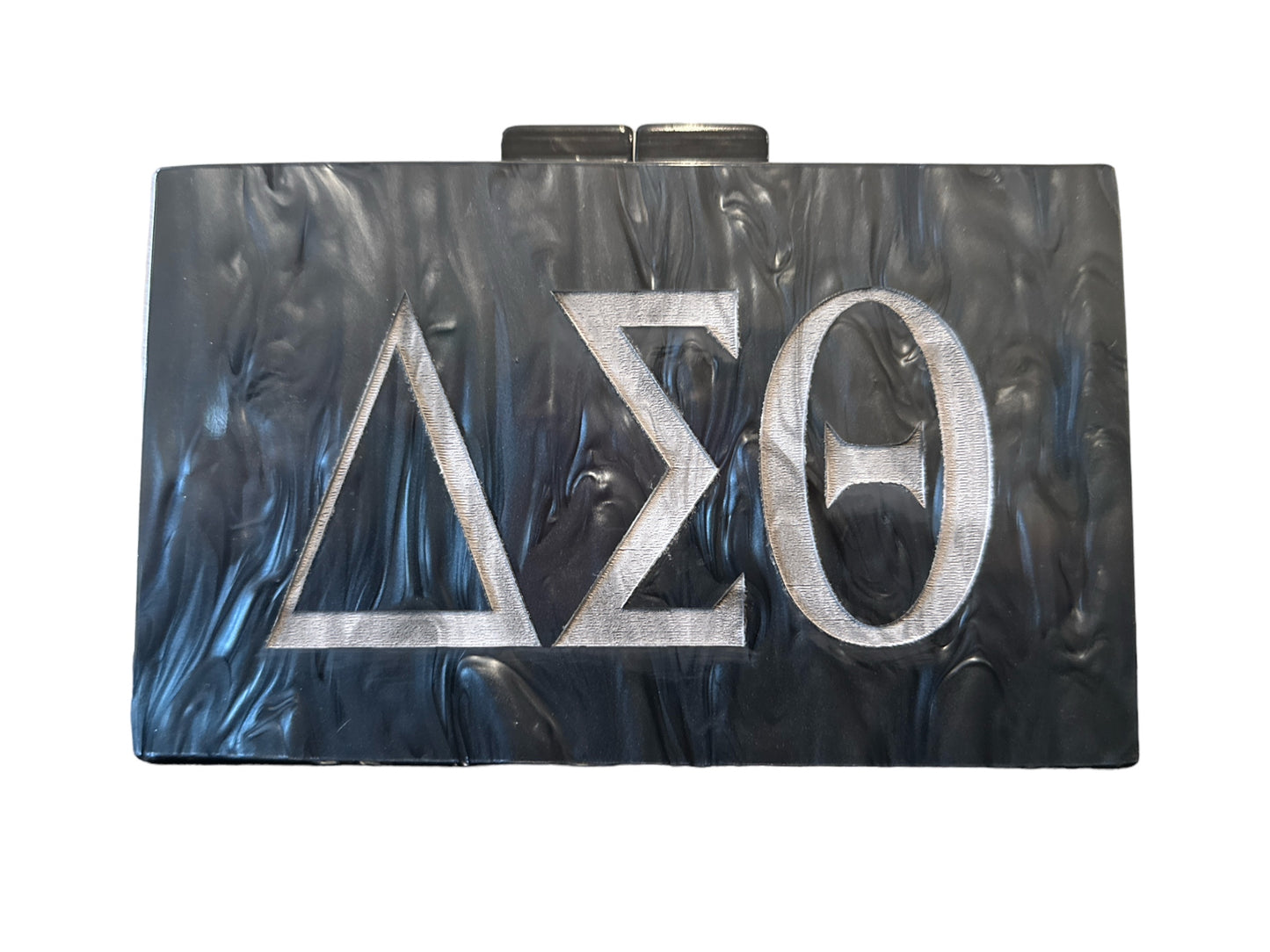 DST Greek Letters Only-Acrylic Clutch Purse