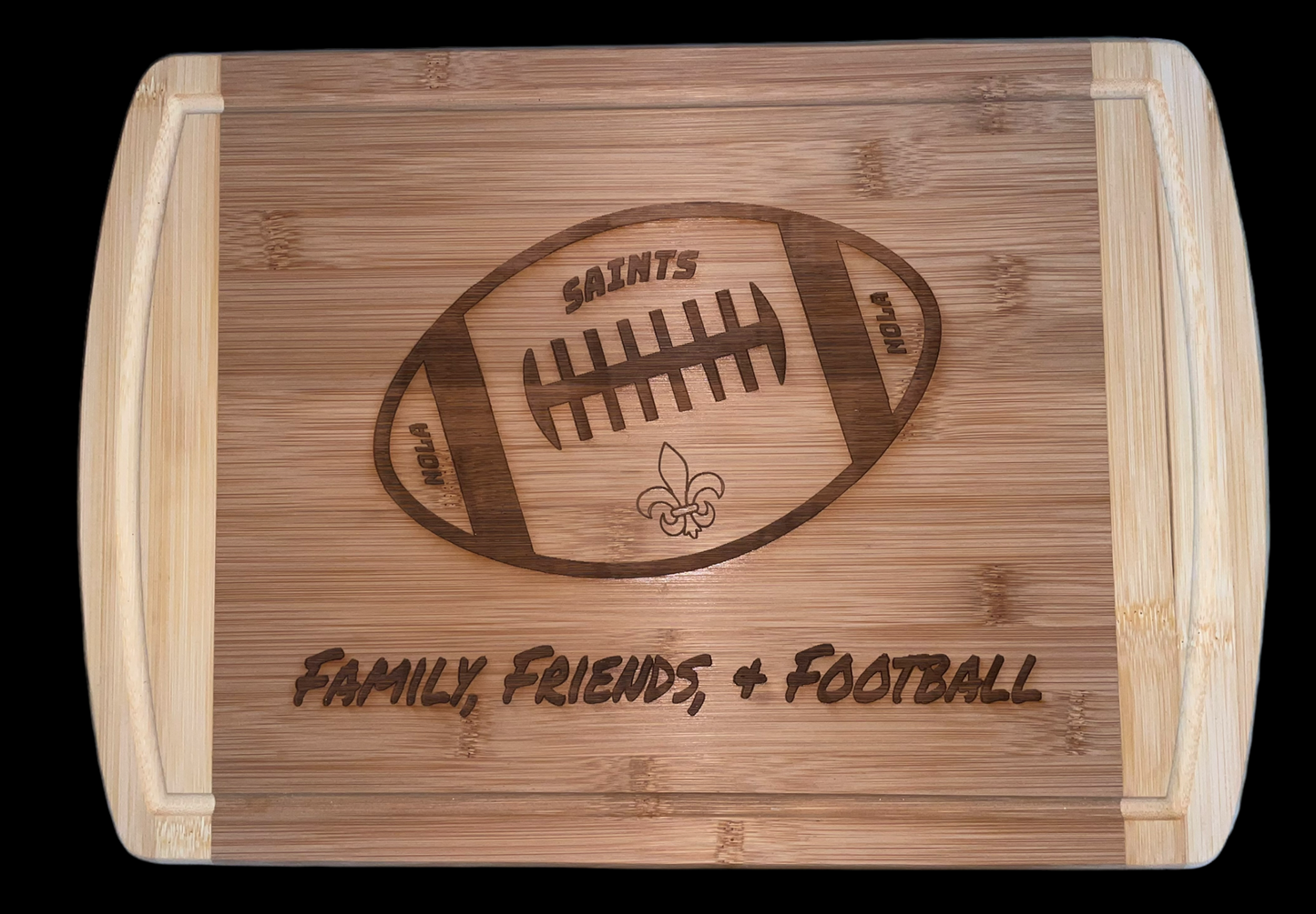 “Friends, Family & Football” Team Cutting Board
